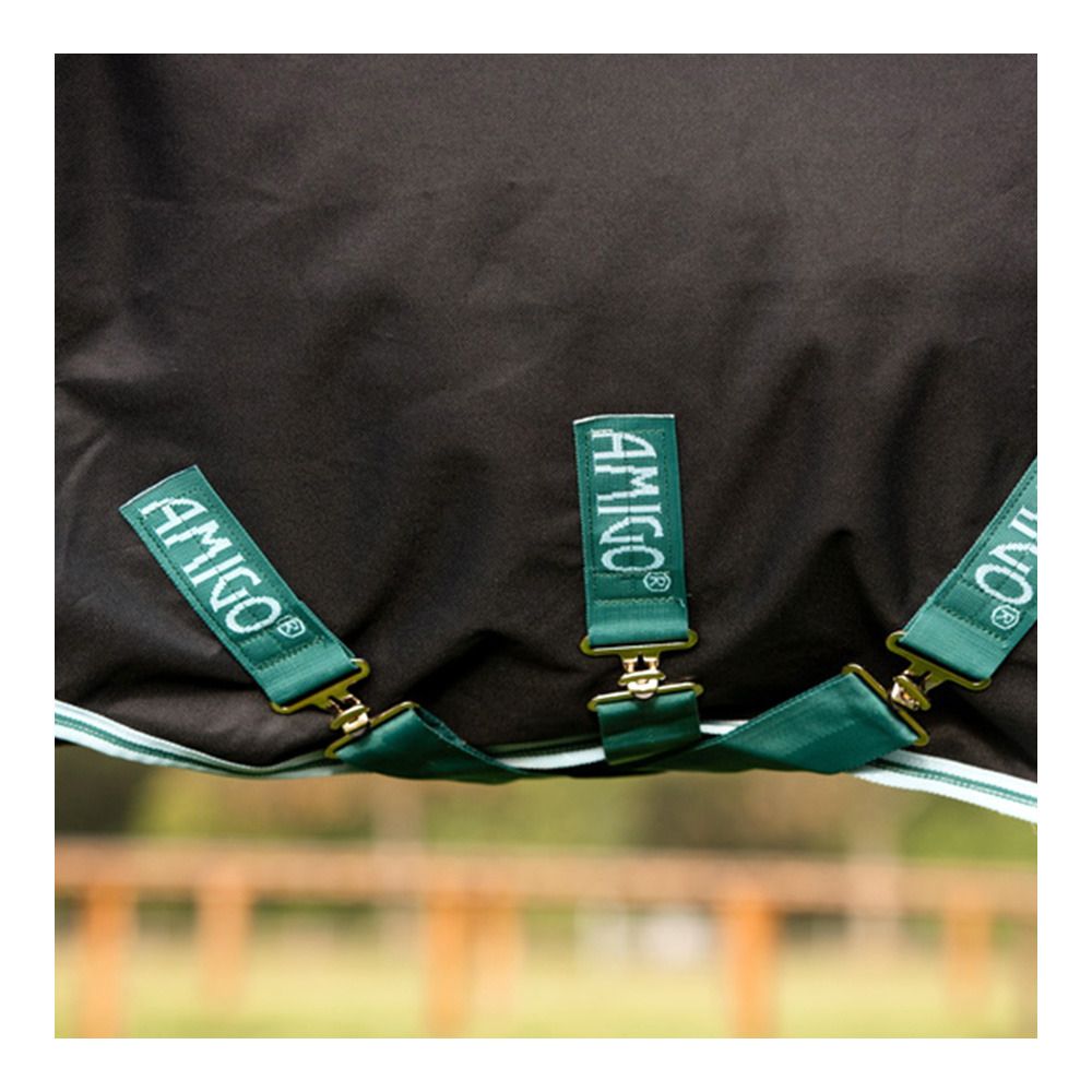 Horseware AMIGO BRAVO 12 REFL PLUS 250G - Couverture de paddock + couvre-cou navy/aqua/turquoise