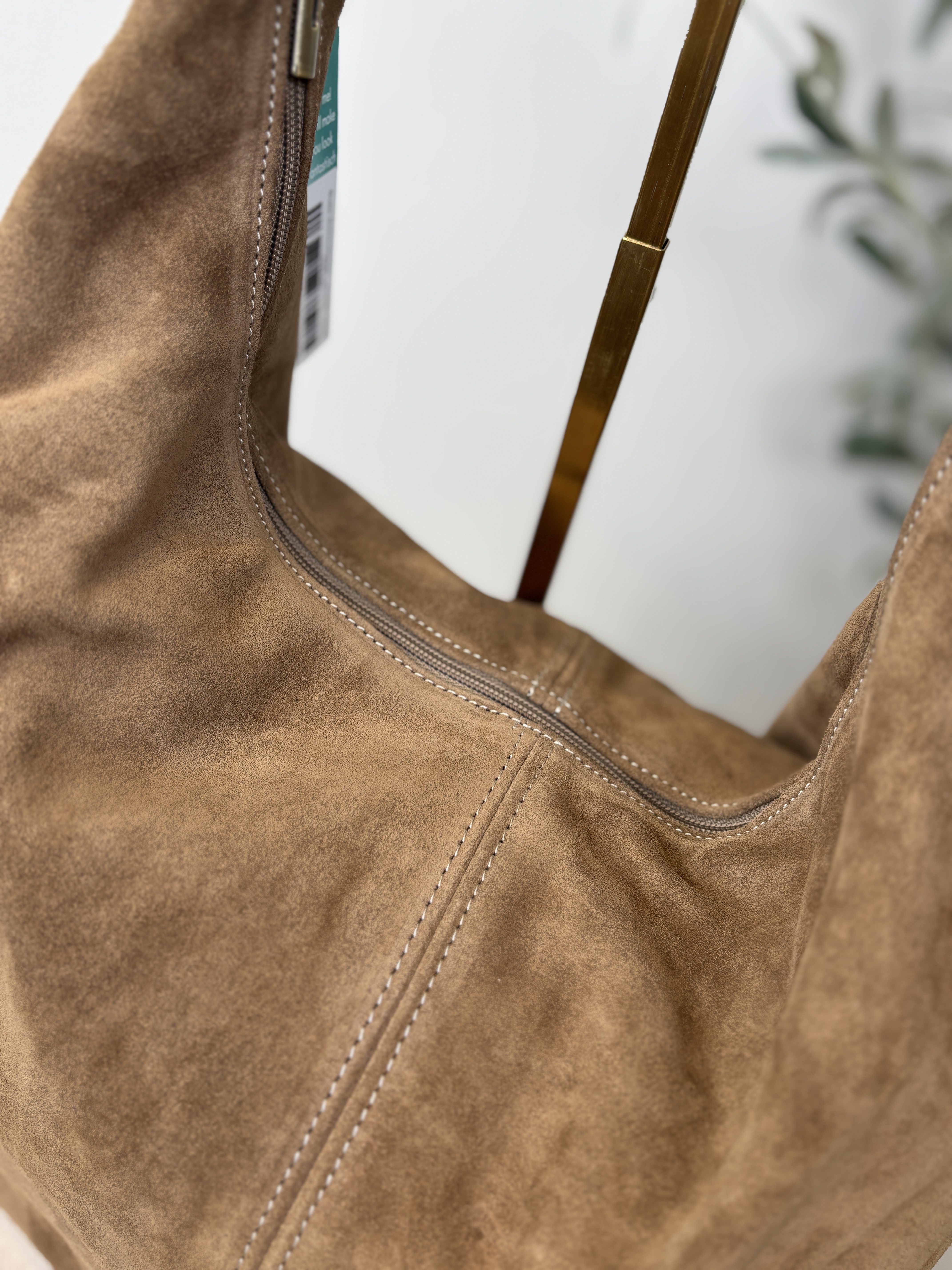 Suez Schoudertas - Suede Taupe