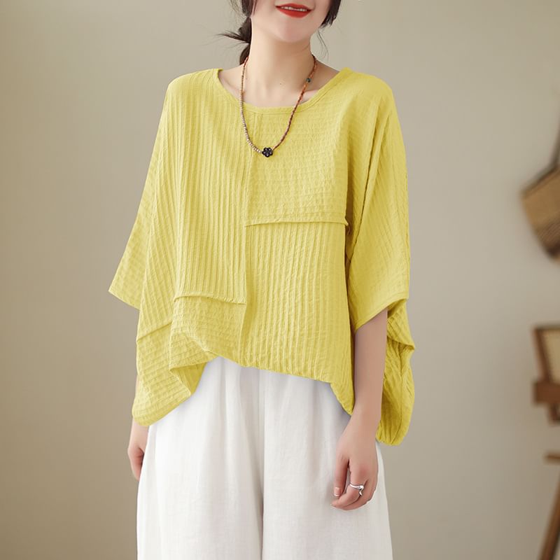 INEN - Blouse met 3/4-mouwen en effen lijn