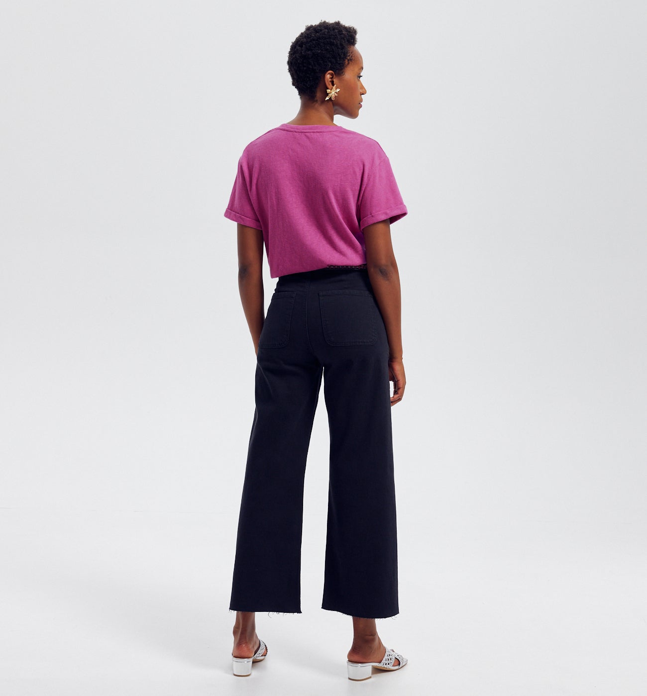 T-shirt broderie anglaise - Cassis