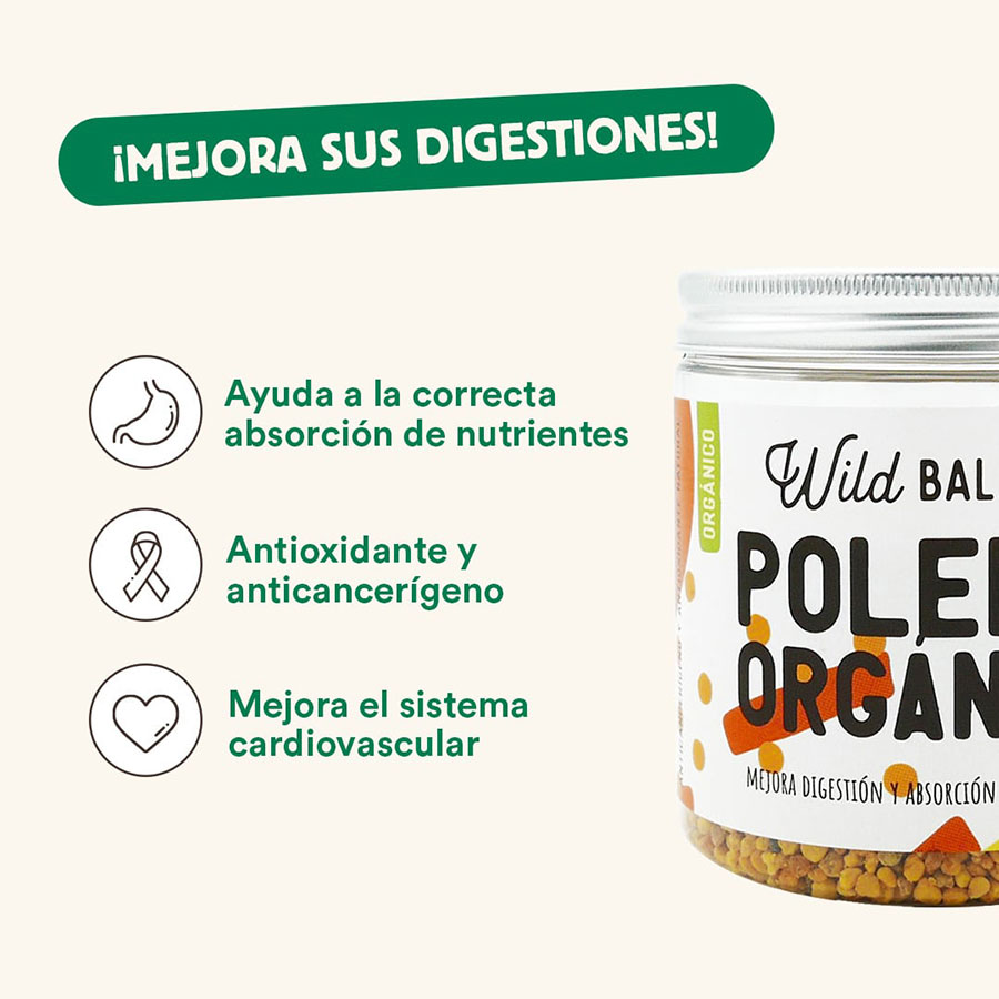 Suplemento de pólen orgânico para animais de estimação
