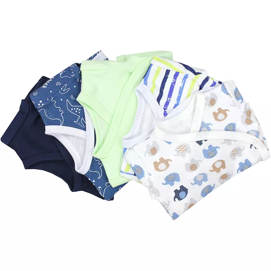 TupTam Baby Langarm Wickelshirt 5er Set blaugrün