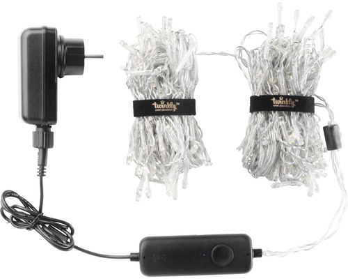 Twinkly LED-lichtsnoer, 190 LED's, warm wit, koel wit, amber, incl. Wi-Fi en app-bediening