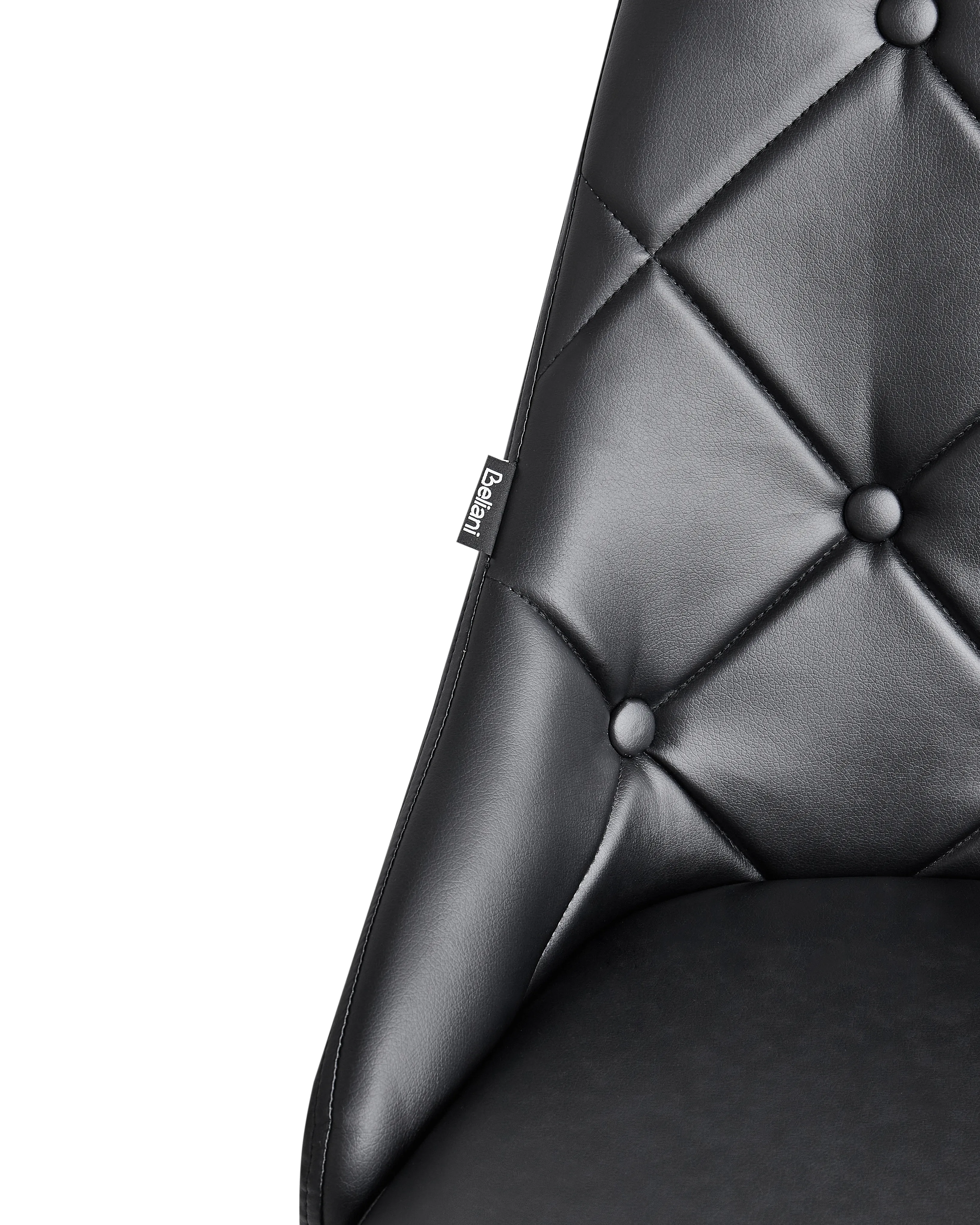 Set van 2 eetkamerstoelen VALERIE Kunstleer Zwart