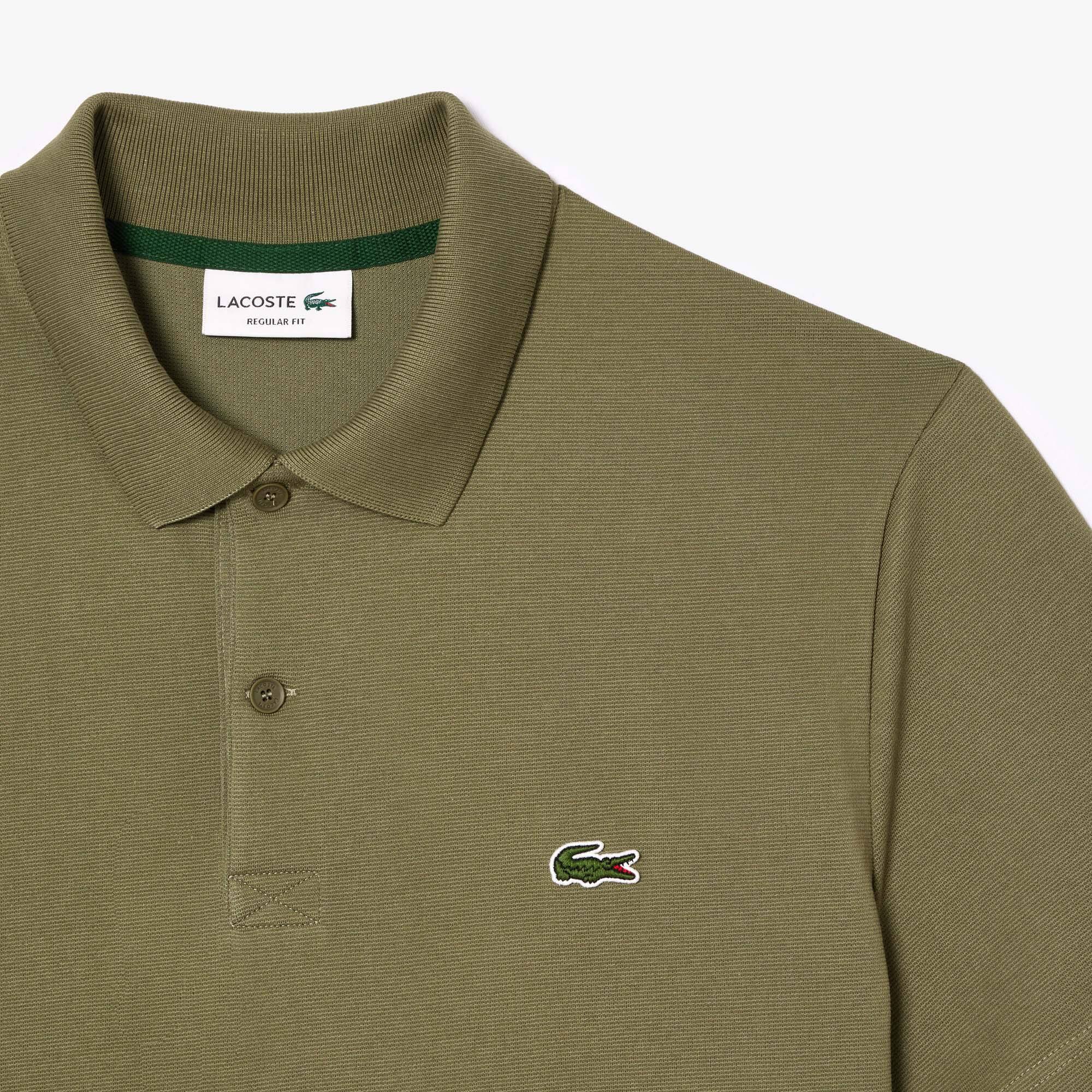 Herren LACOSTE Regular Fit Poloshirt aus Bio-Baumwolle Kurze Ärmel - Grün - Lacoste - Herren