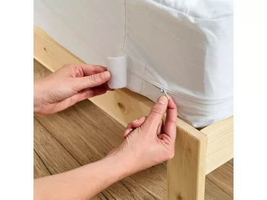 Pack Protège-matelas 140x190cm + 2 Protège oreillers 63x63cm Anti-punaises de lit - 2 personnes - Housse intégrale imperméable