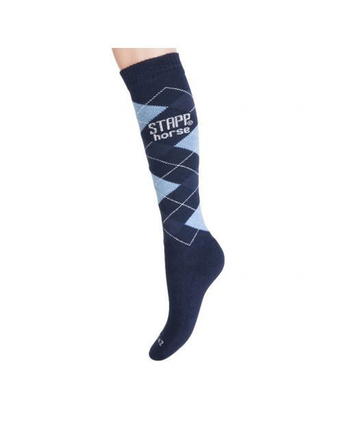 Stapp Horse Kniekous Horse Ruit Lurex Marine - Ruiterkleding