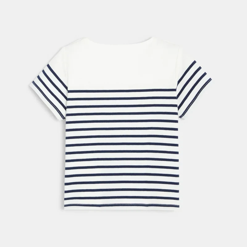 T-shirt marinière bleu bébé garçon Bleu