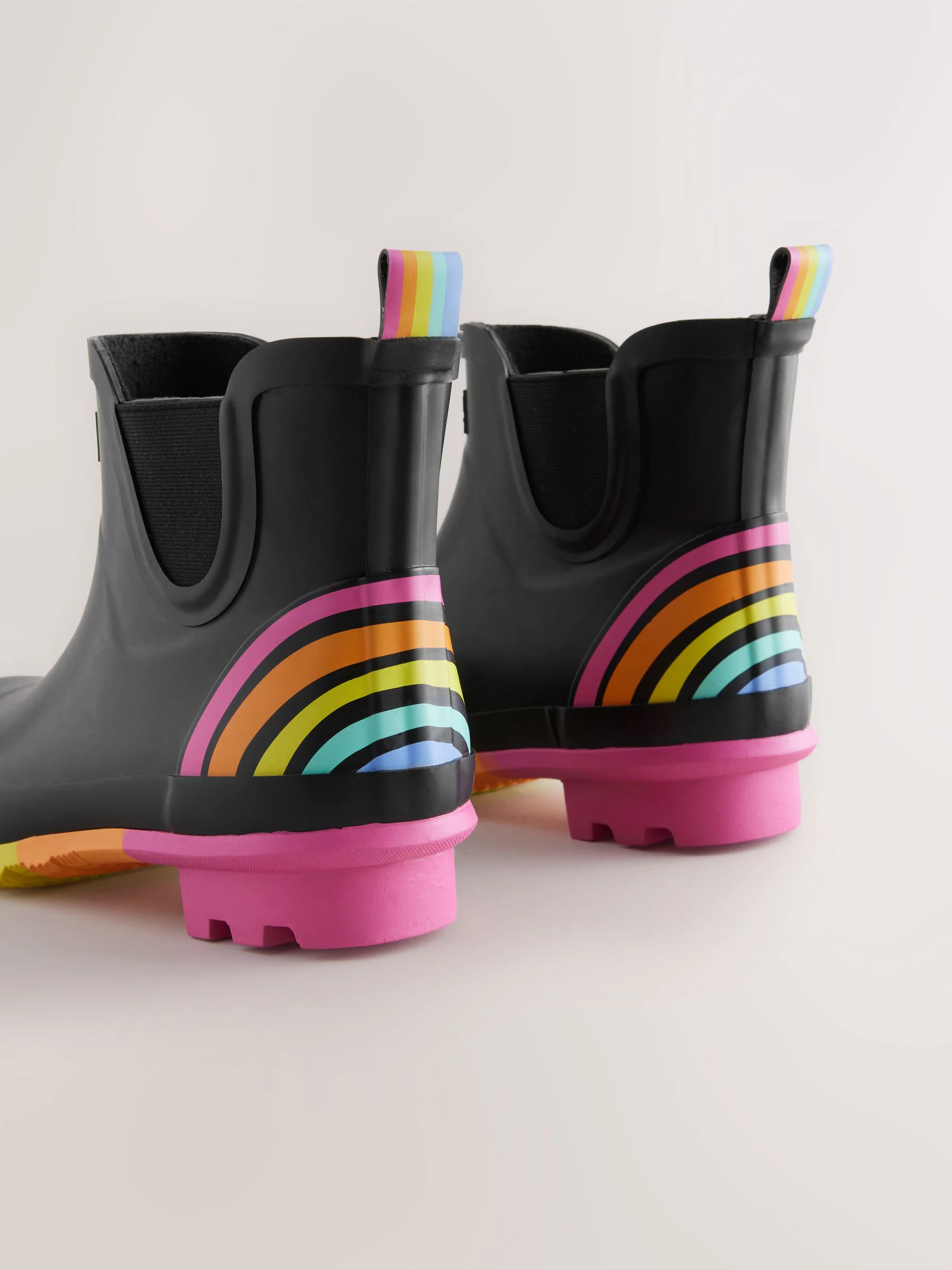 Zwart - Little Bird by Jools Oliver regenlaarzen met regenboog voor volwassenen