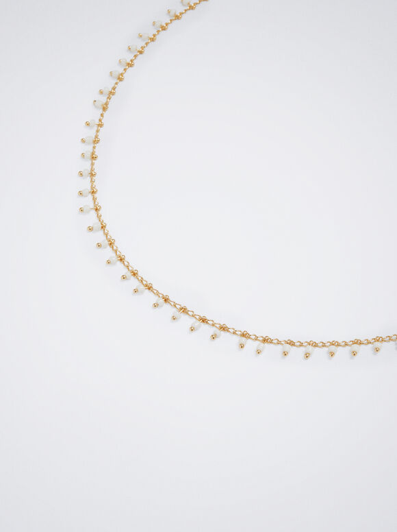 Pulsera Tobillera Dorada De Resina - Dorado