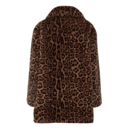 Karen By Simonsen KBTira Faux Fur Jakke, Brown Leopard, S