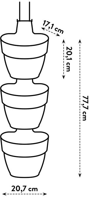 Elho plantenbak voor verticale tuin Vibia Campana Vertical Forest groen 20,7 x 17,1 x 29,7 cm