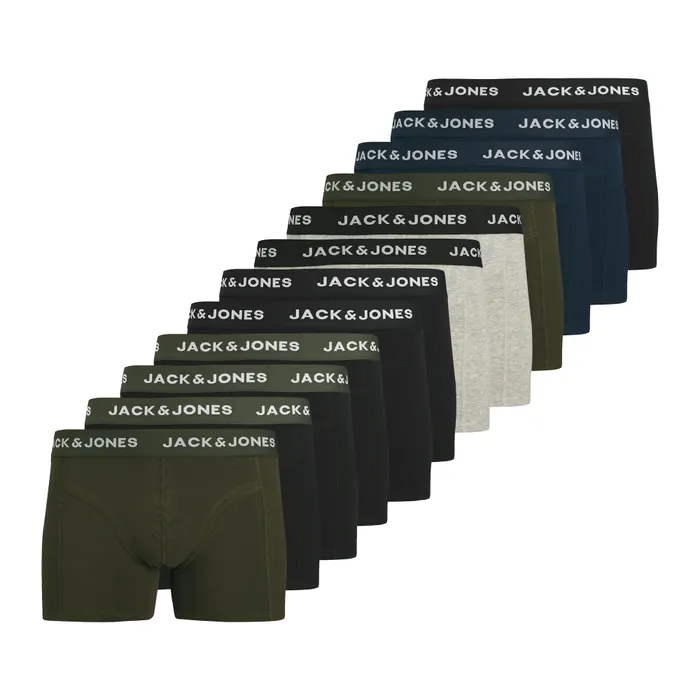 Jack & Jones Benja Solid Trunk Boxershorts Heren (12-pack)