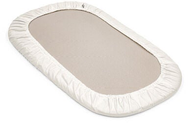 Stokke Snoozi Stretchlaken 2-Pack, Dandelion Beige/ Vanilla Cream