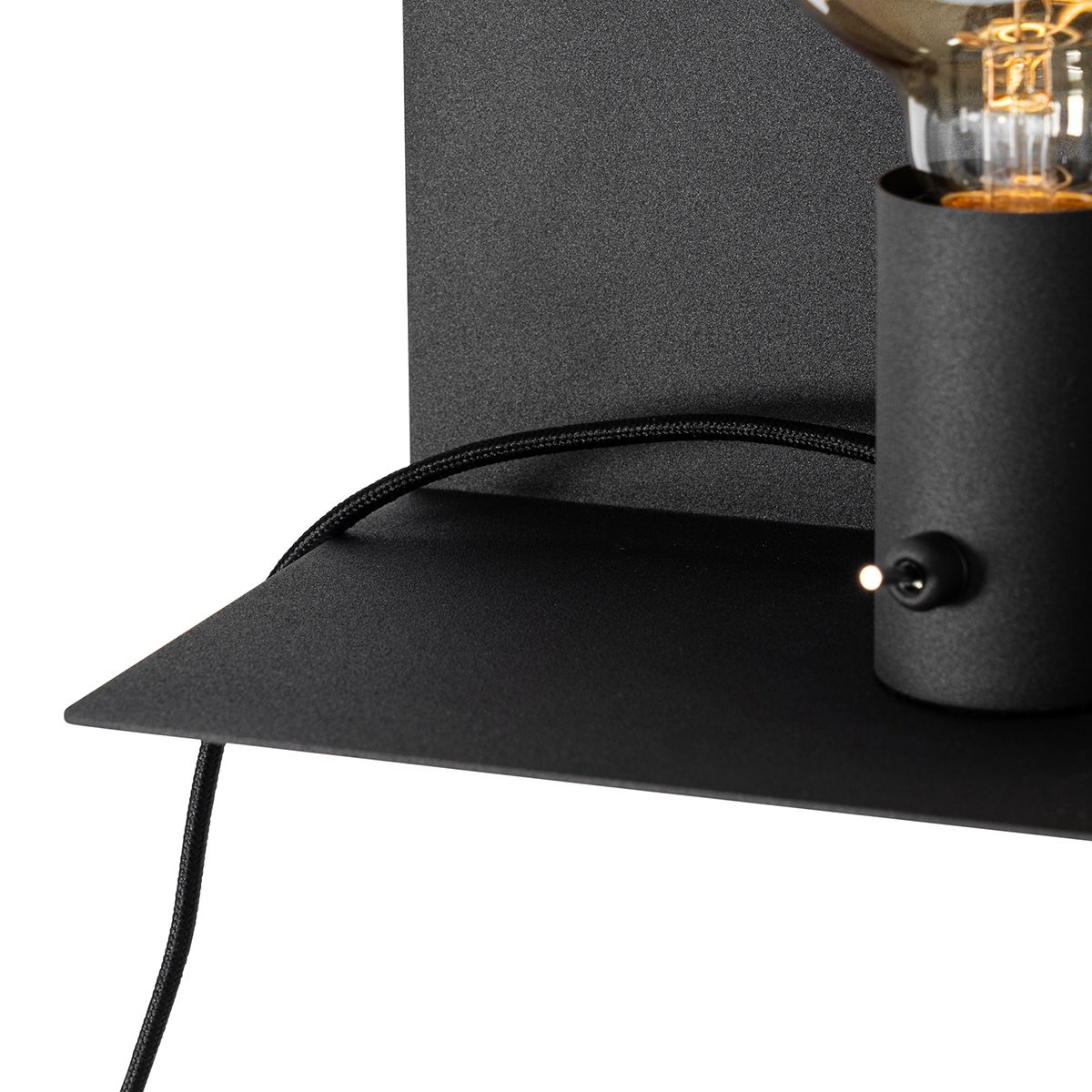 Moderne wandlamp zwart magnetisch verstelbaar - Muro