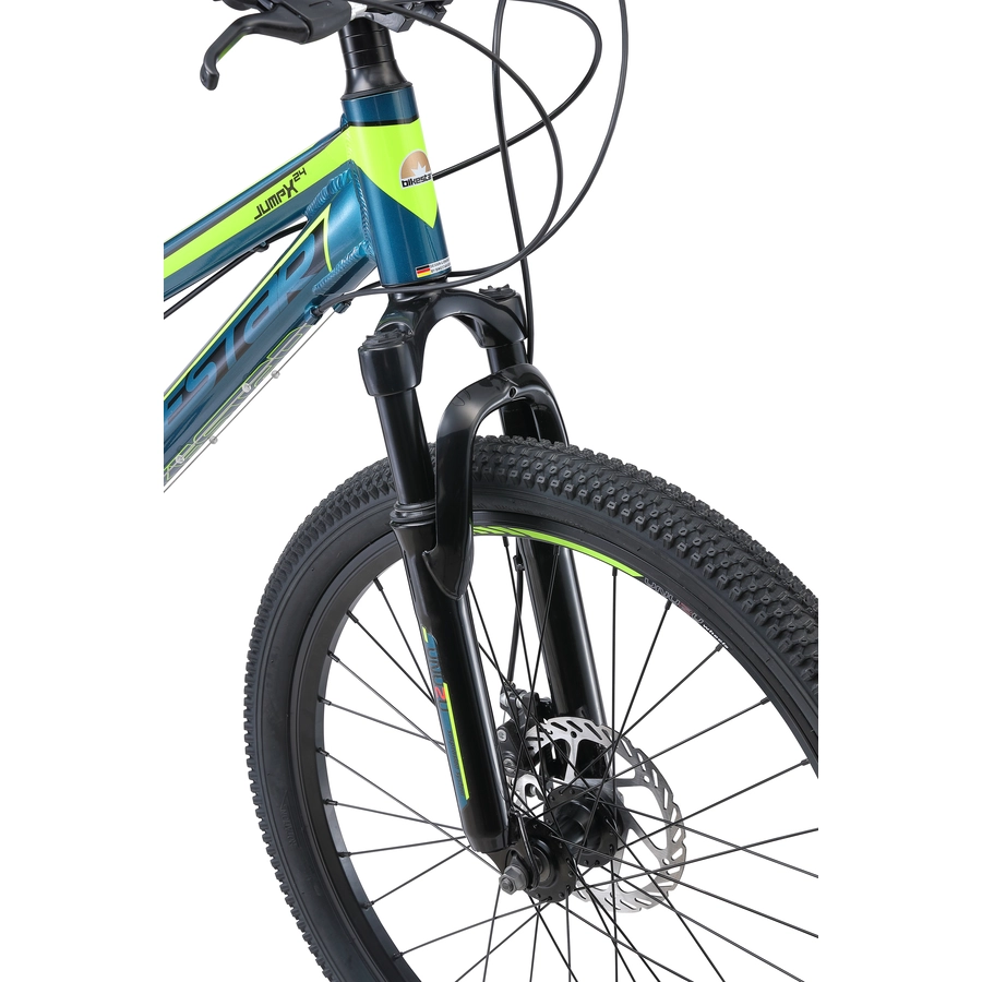 Bikestar Kinderrad 24 Zoll Alu MTB blau, grün