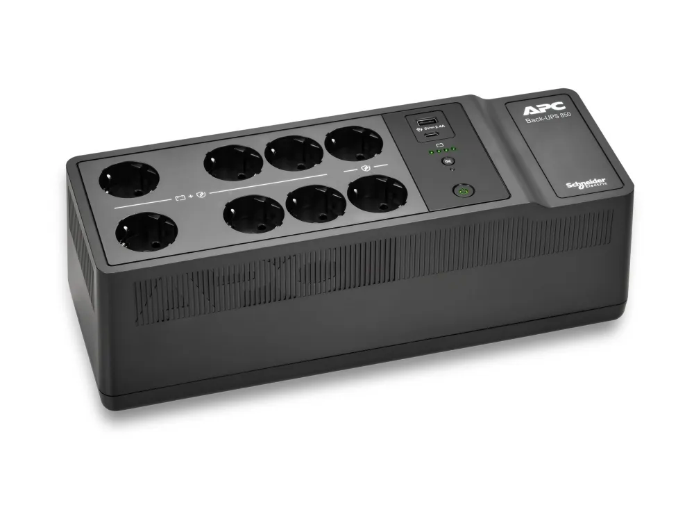 APC Back-UPS BE850G2-GR - UPS - AC 230 V - 520 Watt - 850 VA - output-stikforbindelser: 8 - sort
