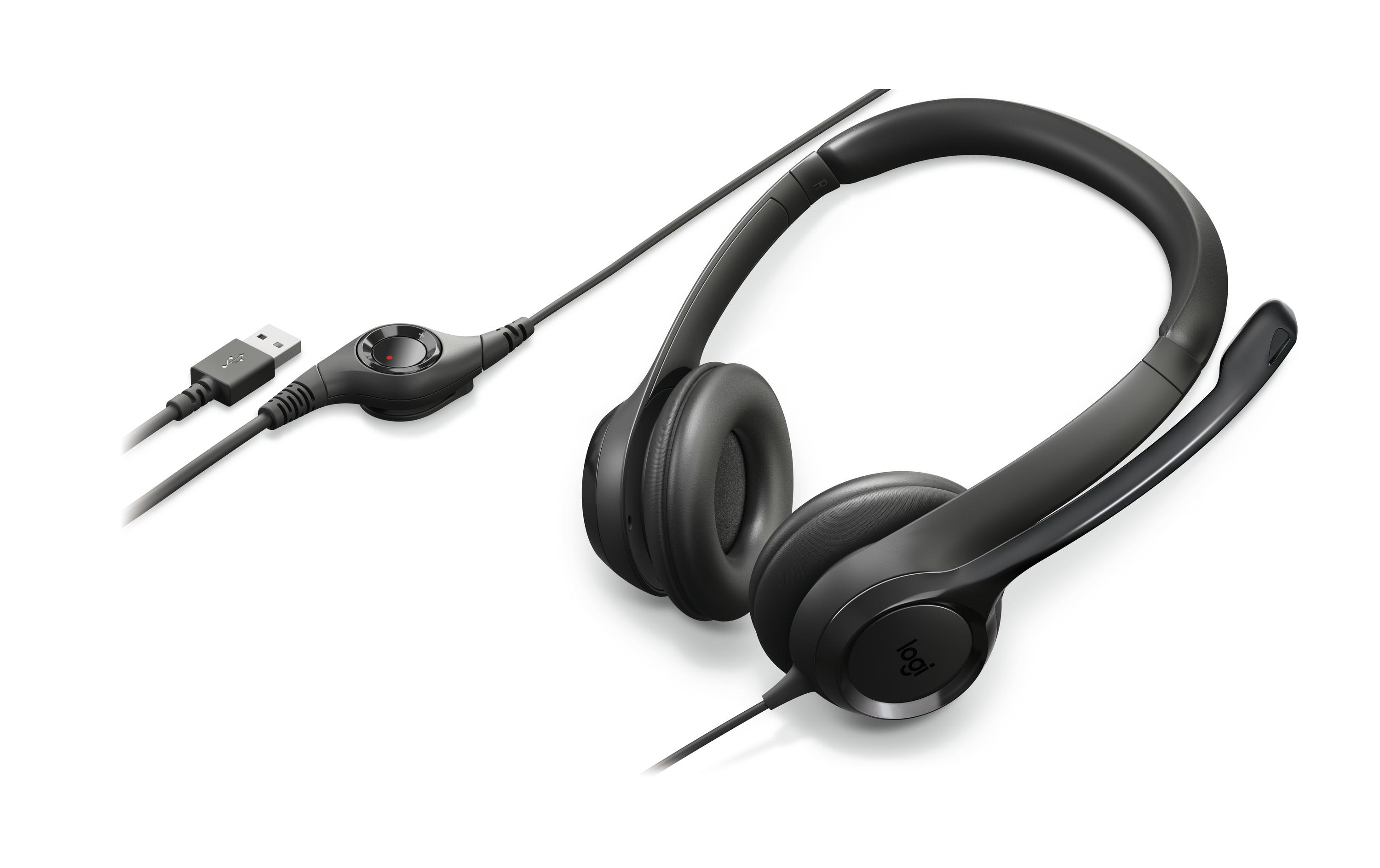 Headset H390 USB StereoUSB-A Computer-Headset mit kristallklarem Audio und praktischen Bedienelementen am Kabel