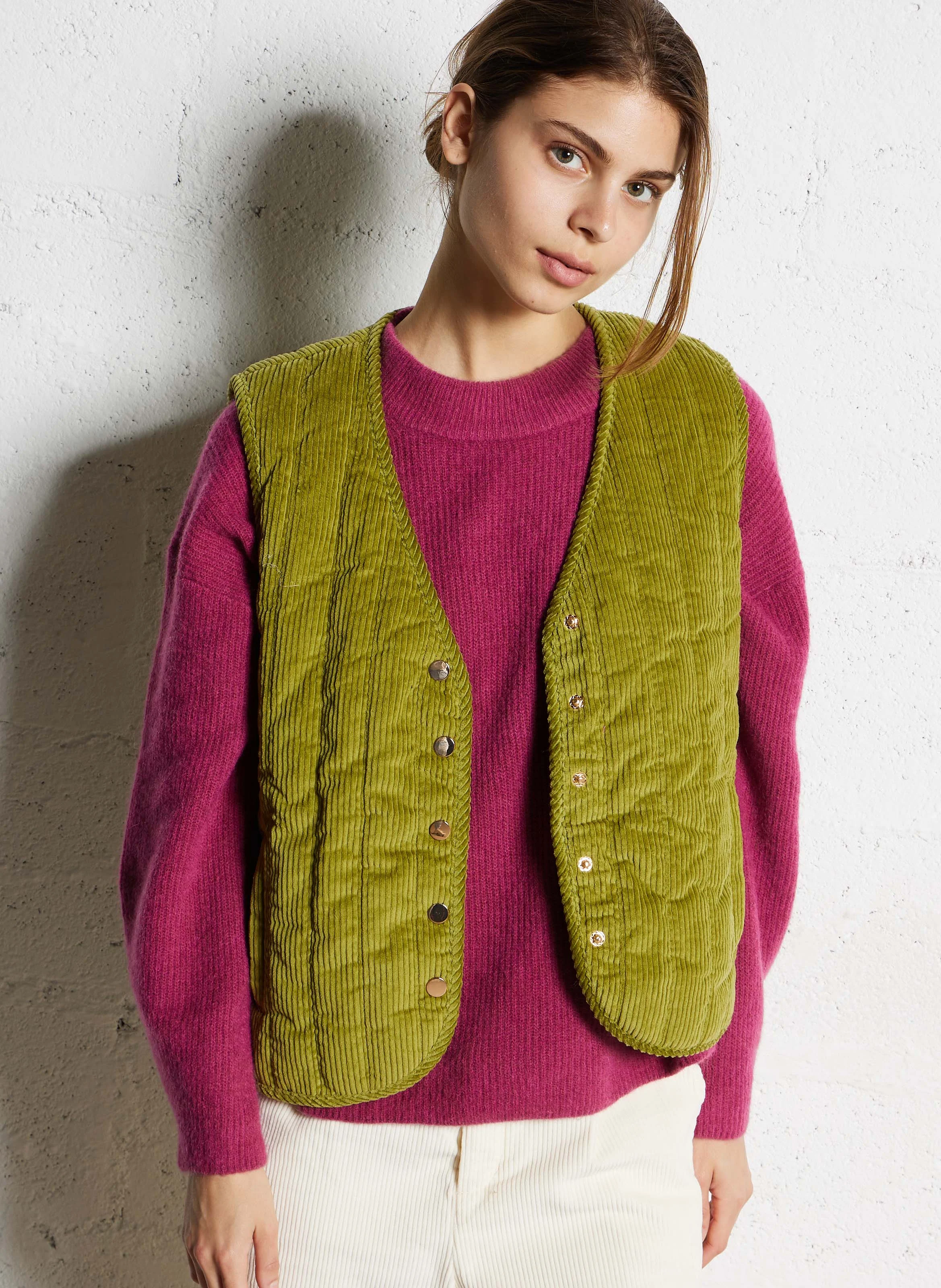 DONIA - Gilet en coton bio | Vert