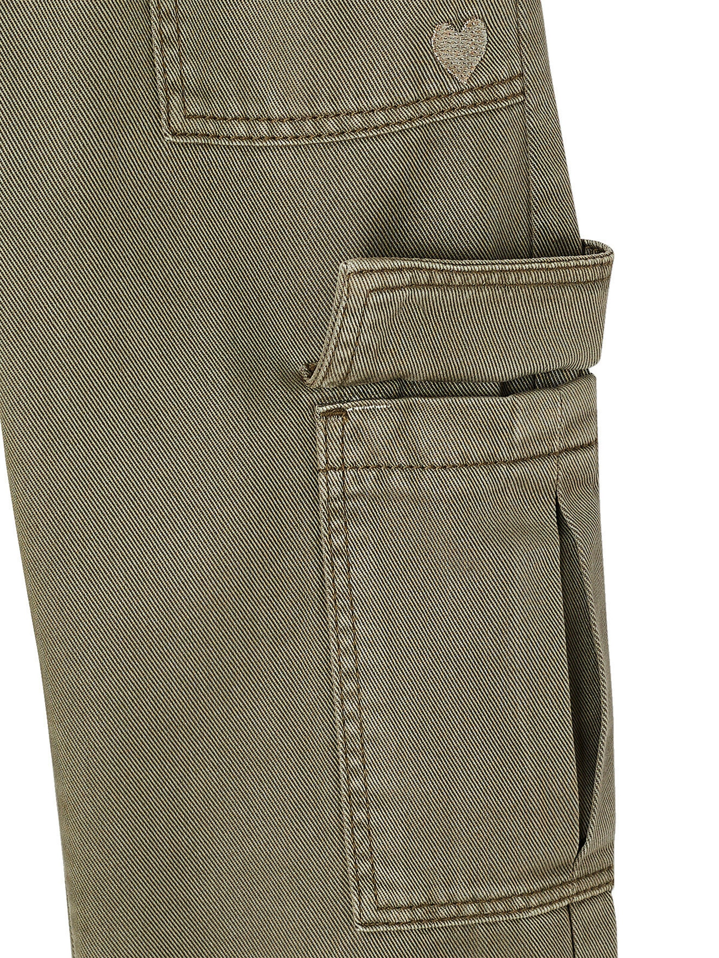 Vertbaudet Mädchen Cargohose mit Dehnbund khaki