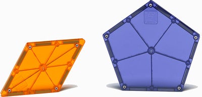 MAGNA-TILES Clear Colors Polygon Utvidelsessett 8 Deler
