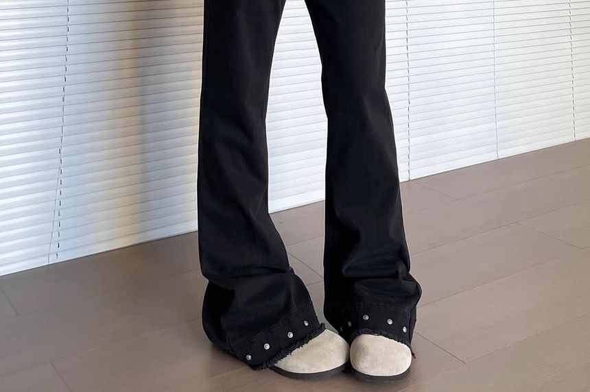 rinkoplan - Low Rise Studded Bootcut Jeans
