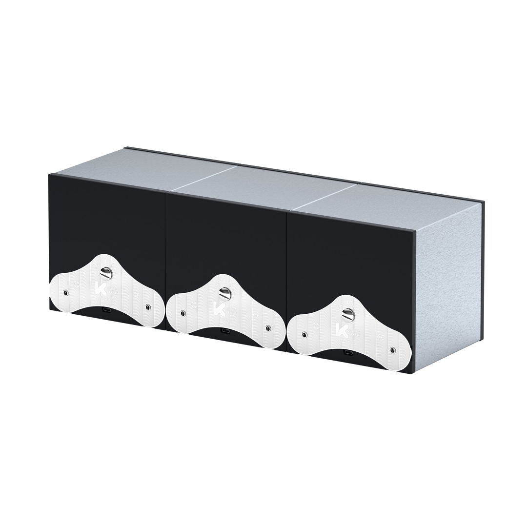 SwissKubik Masterbox Gebürstetes Aluminium - 3 Uhren