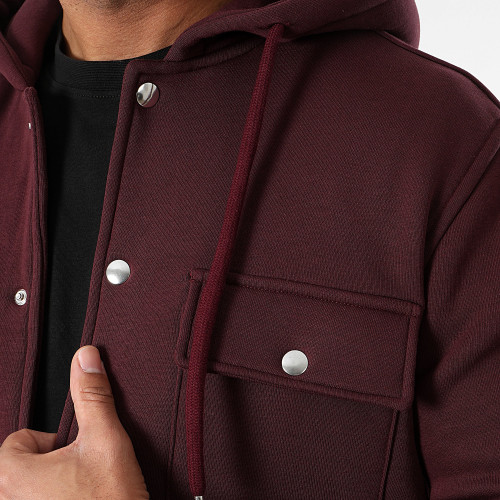 Surchemise Unie Avec Capuche 3092 Bordeaux