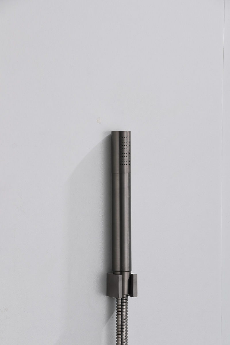 Saniclear Iron thermostatische opbouw badkraan met handdouche verouderd ijzer - gunmetal