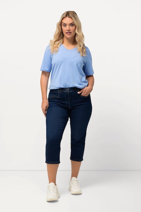 7/8-Jeans Mony, Elastikbund, Reißverschlusstaschen