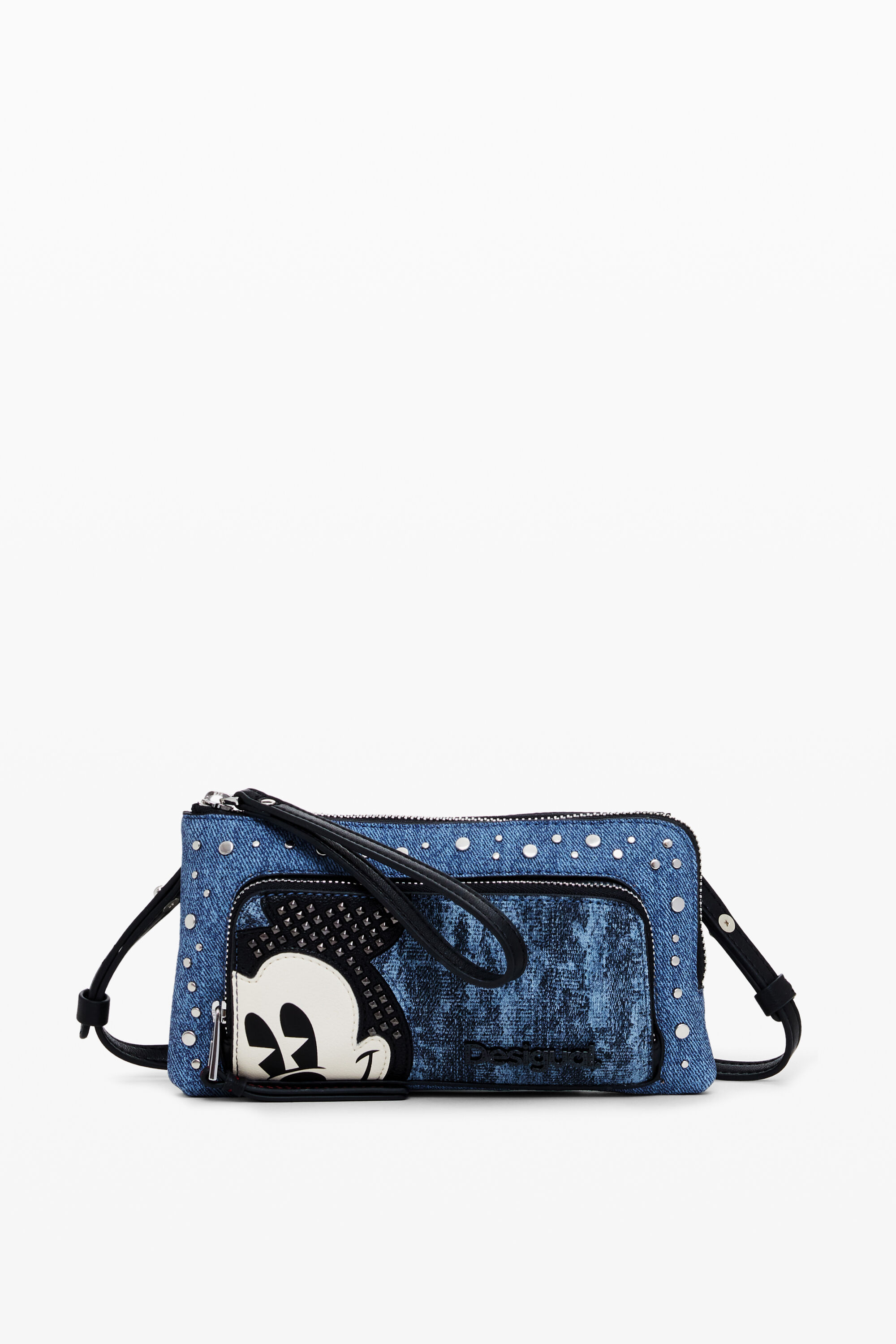 Carteira grande de brim do Mickey Mouse