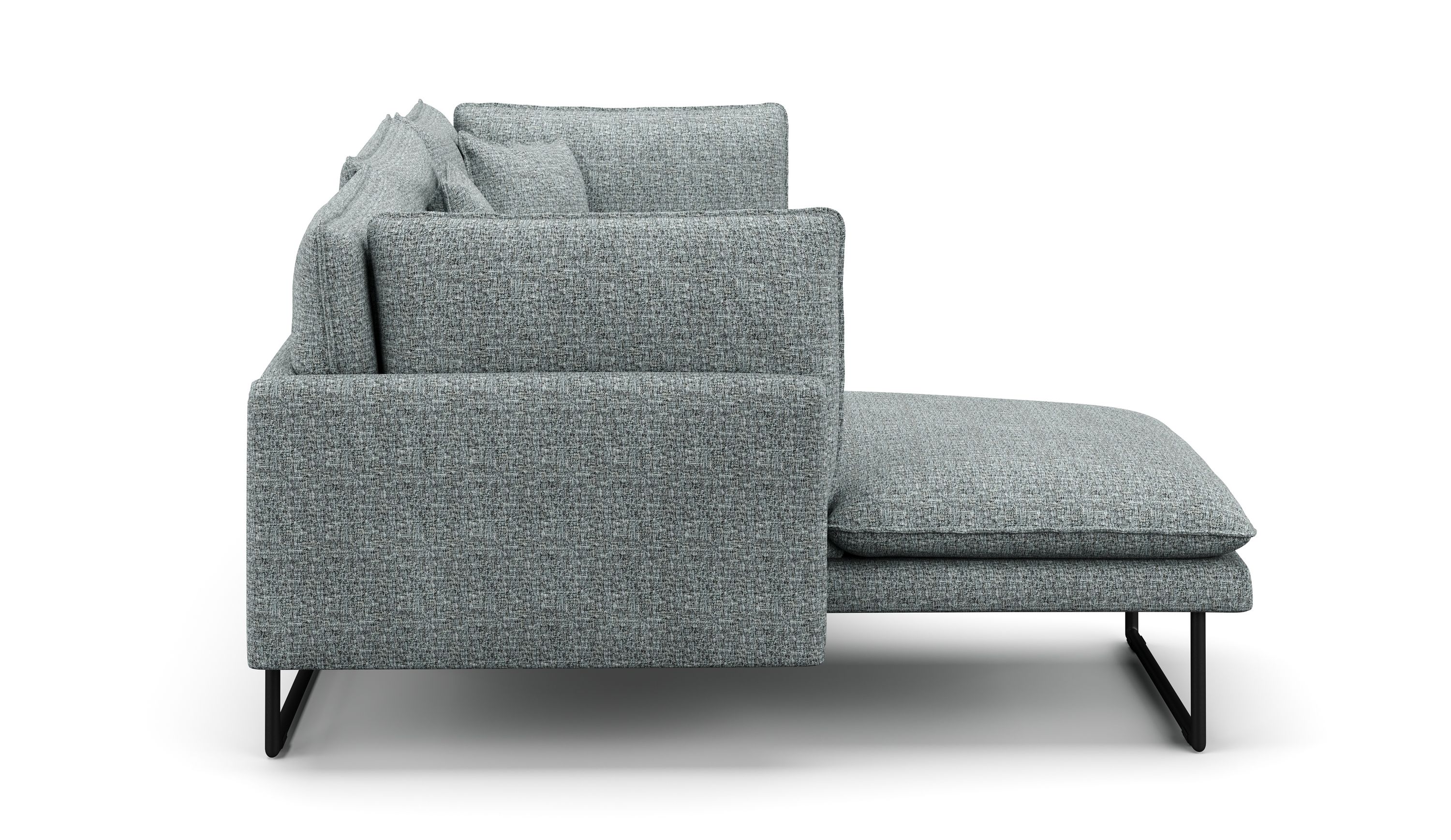 Ecksofa Bouclé MARISA links grau