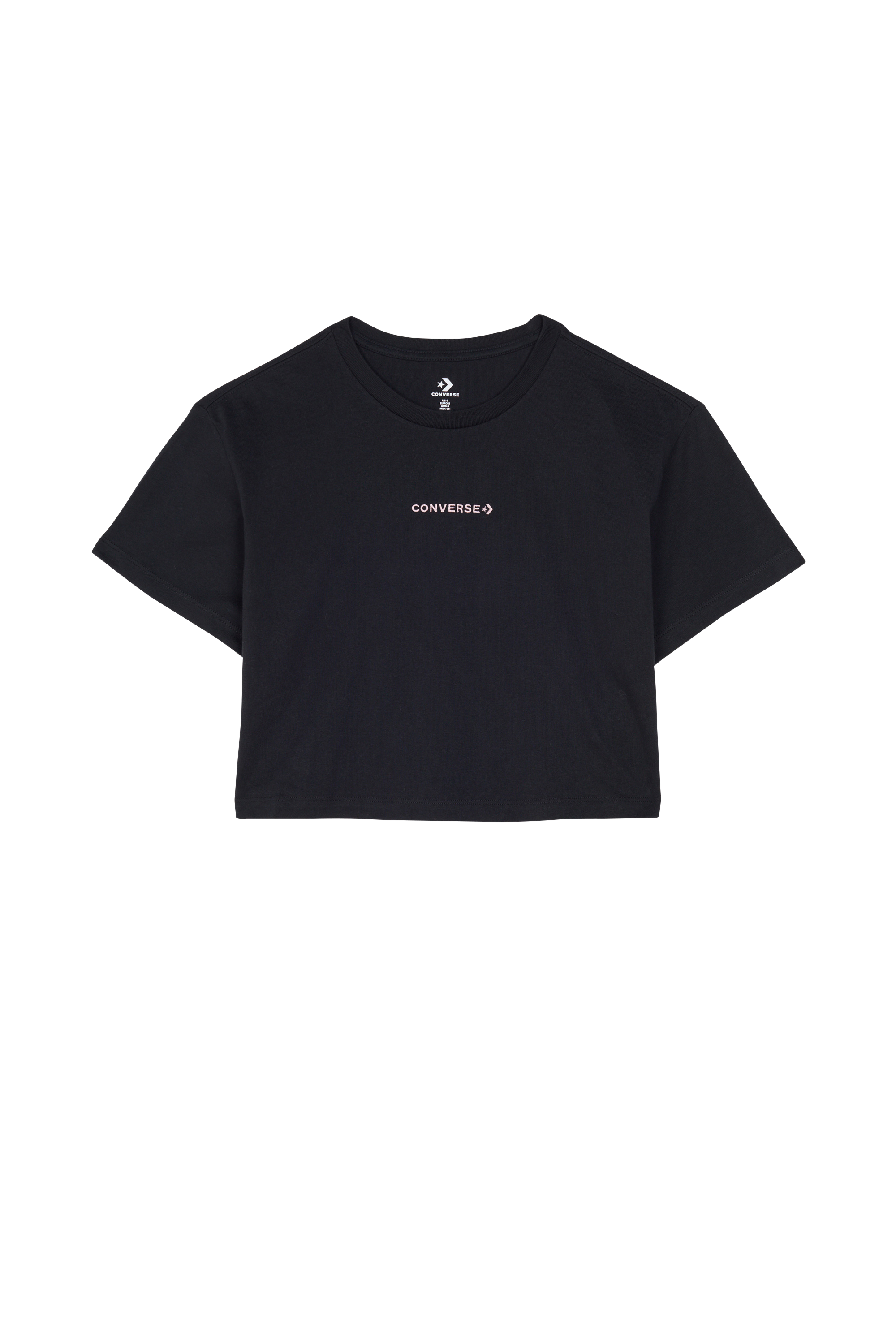 CONVERSE T-shirt  CROPPED WORDM Noir