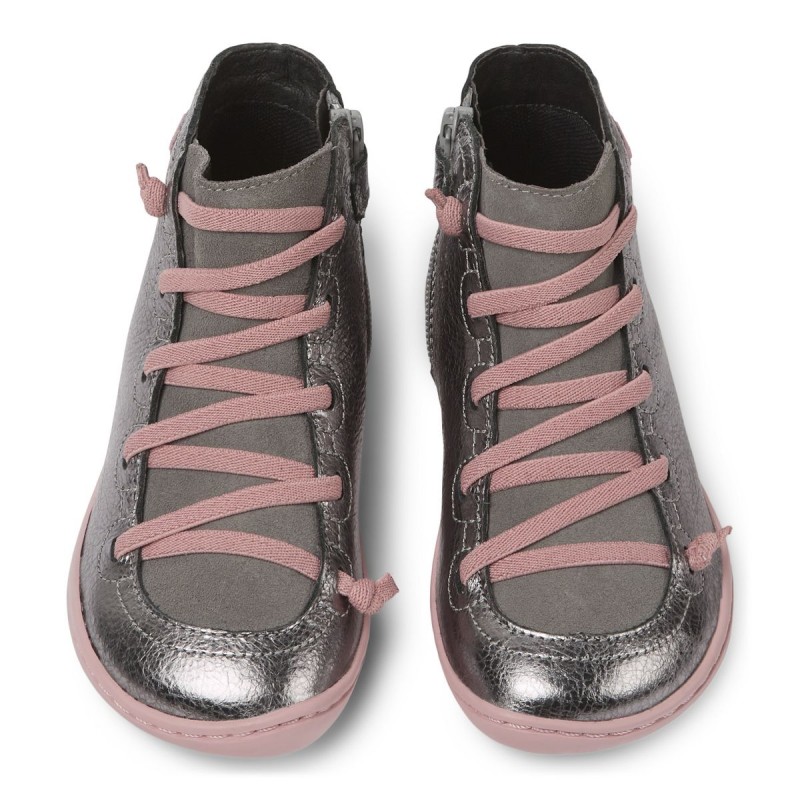 Camper Camper Peu Kids Bottines Argenté