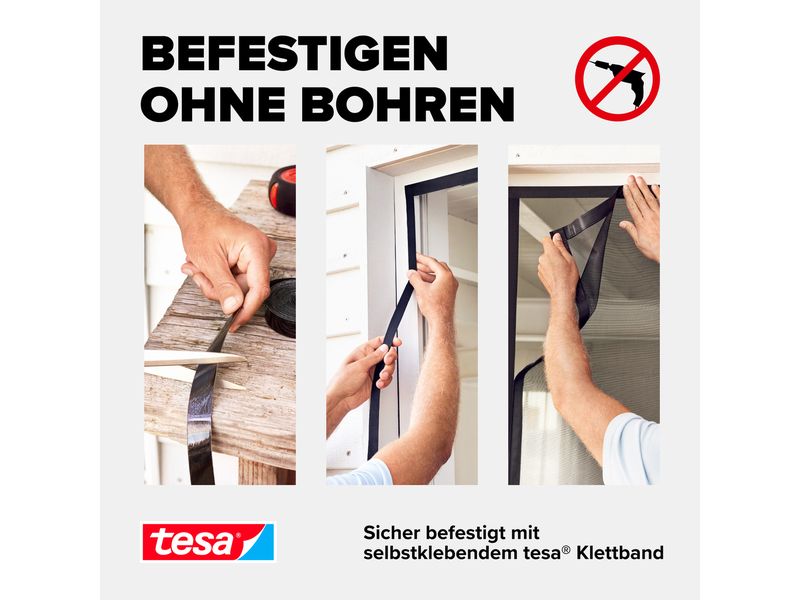 tesa Insektenschutz Magnetvorhang 1.2 x 2.4 m, Anthrazit Insektenschutzvorhang