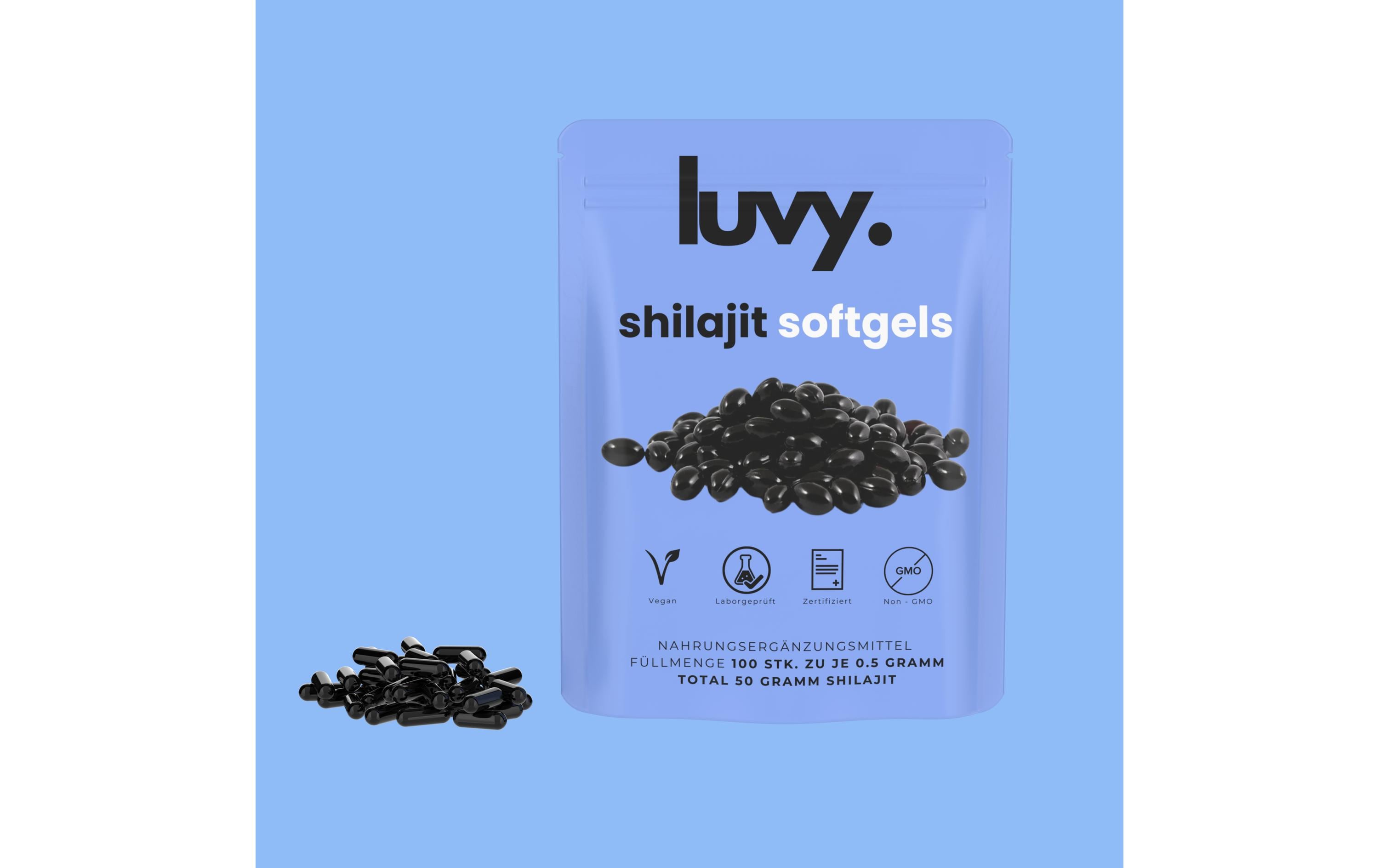 Shilajit-Softgels 100 Stück100% reines Shilajit in veganen Softgels