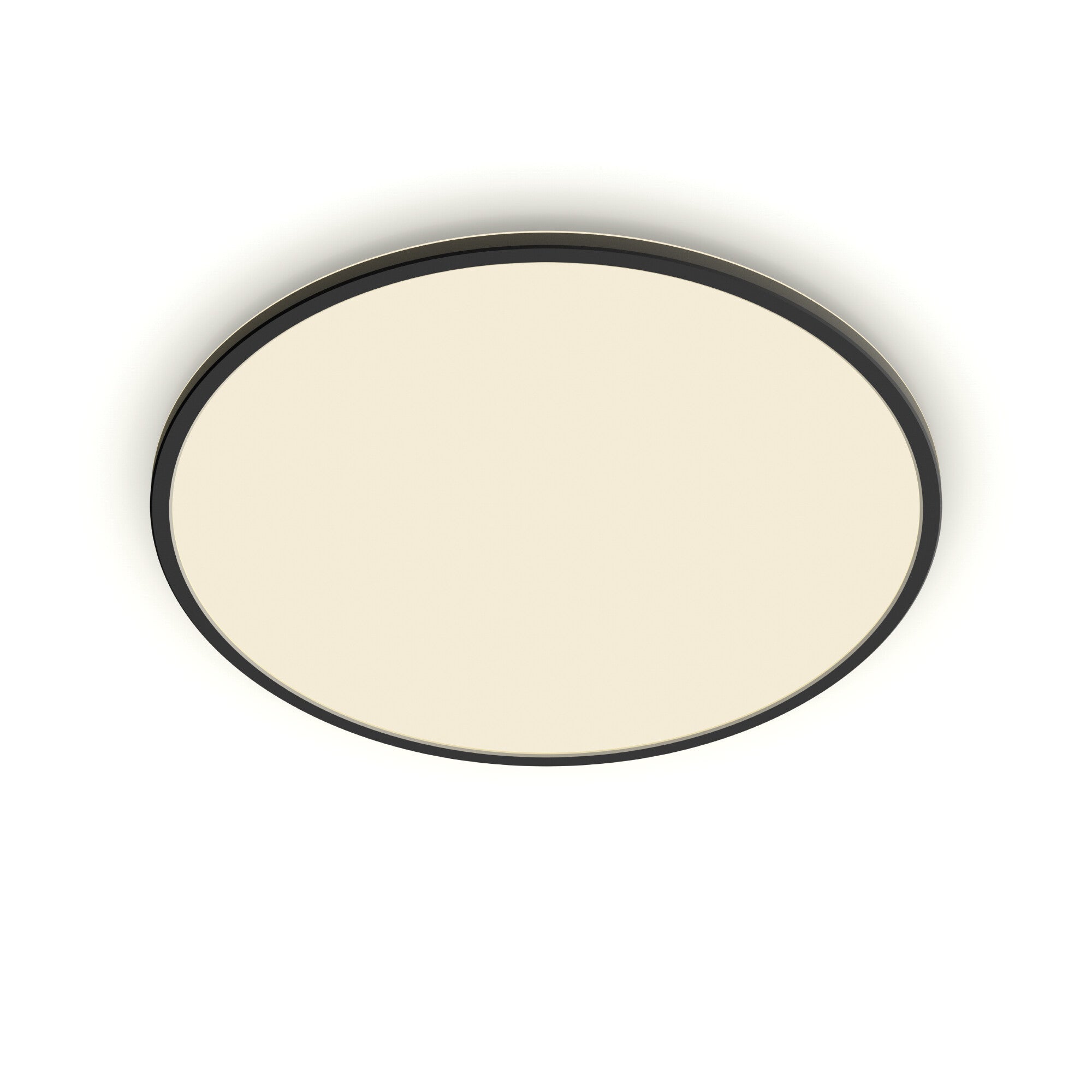 Philips SuperSlim plafondlamp - zwart -  groot - warmwit licht - 36 W