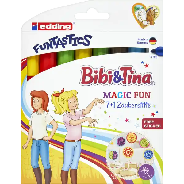 13 FUNTASTICS MAGIC FUN Kinderfasermaler Bibi & Tina sortiert