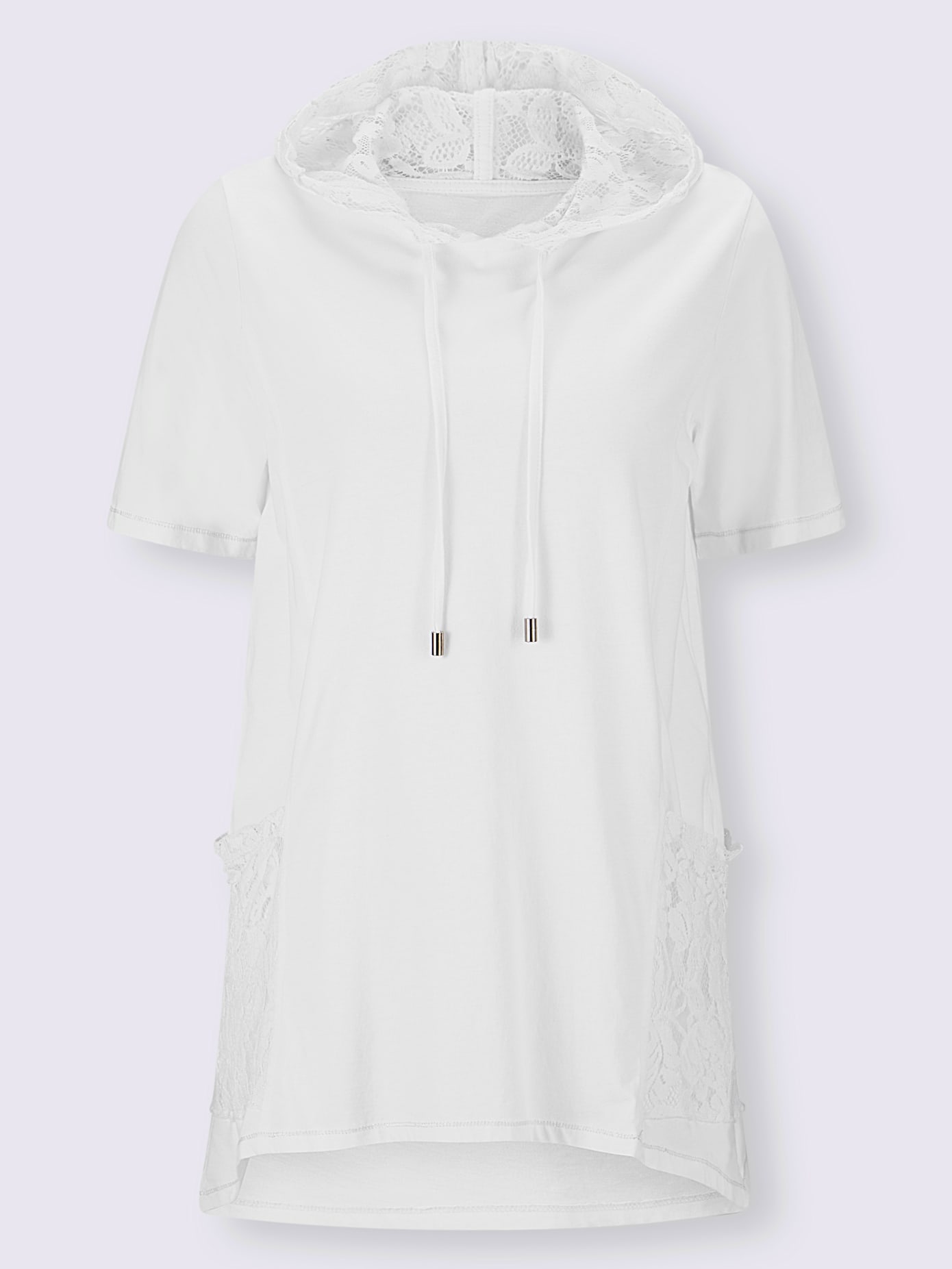 T-shirt capuche avec coulisse et lien à nouer