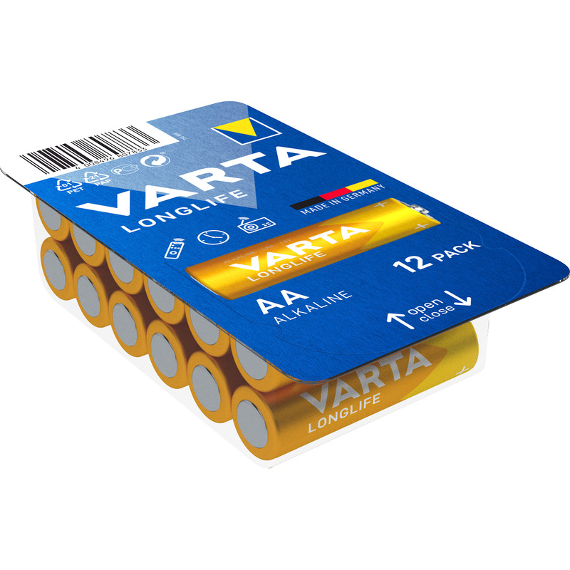 Varta Batterien Longlife, AA/LR6, 2800 mAh, 12 Stück