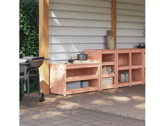 VIDAXL - Meuble comptoir Armoires de cuisine d'extérieur 2 pcs bois massif douglas