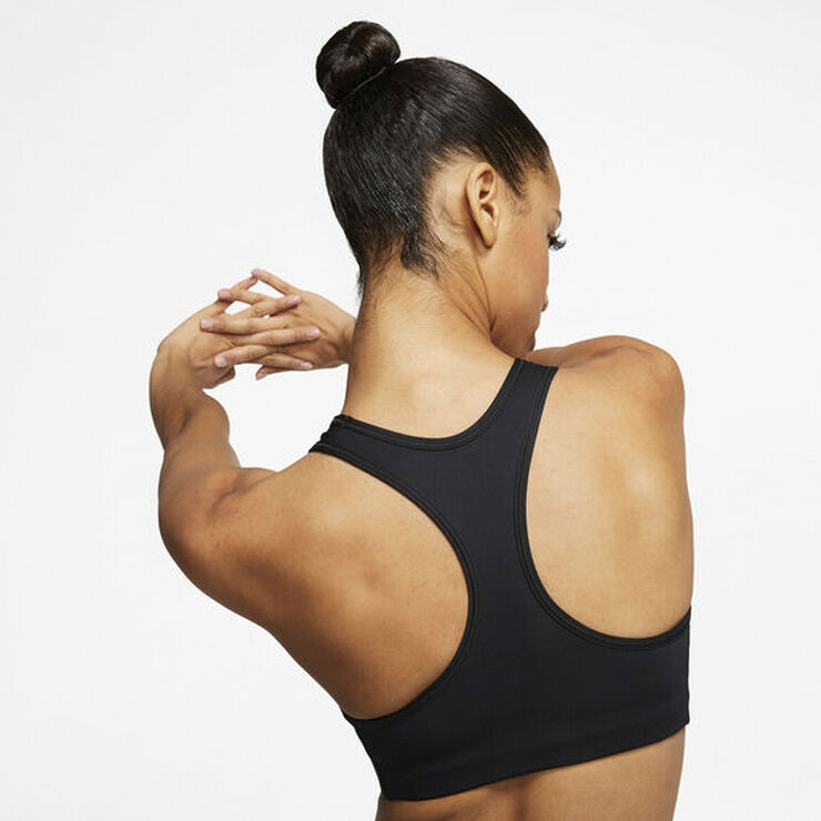 Nike Swoosh Medium Support Sports Bh Sort