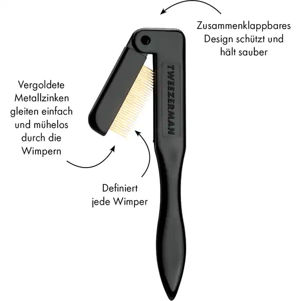 Folding Ilashcomb - Wimpernkamm, Black