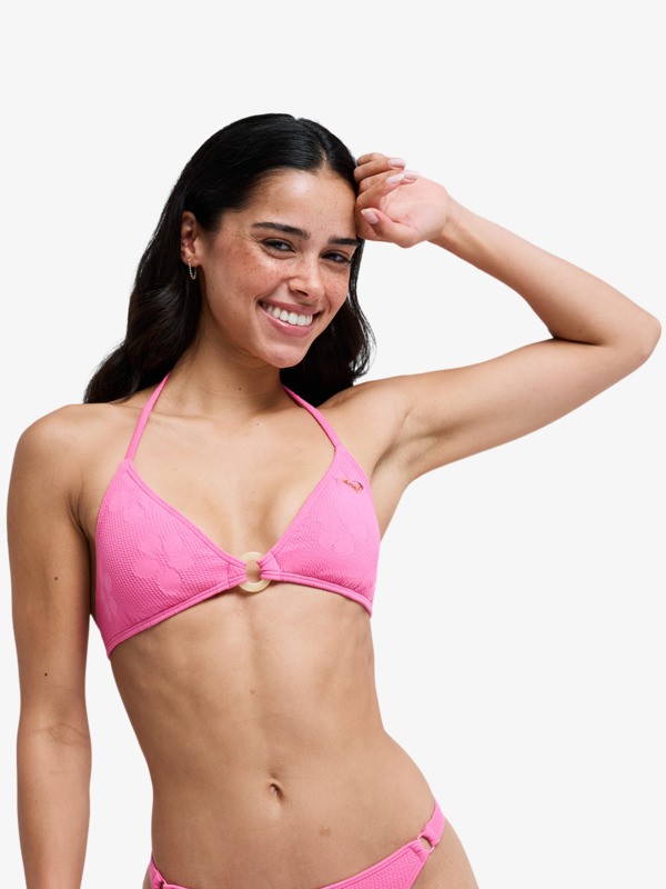 Roxy Paradise Fixed Tri Haut de bikini triangle Rose Femme