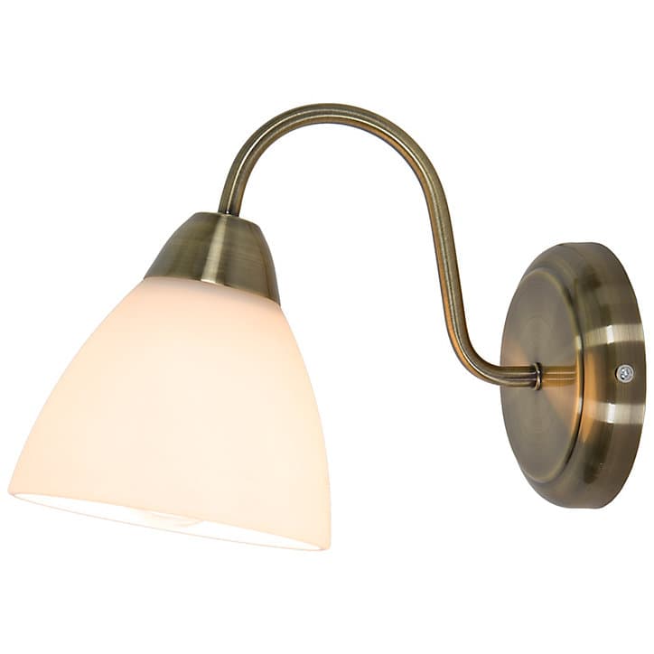 Applique murale incandescent Saucats GoodHome E27 or