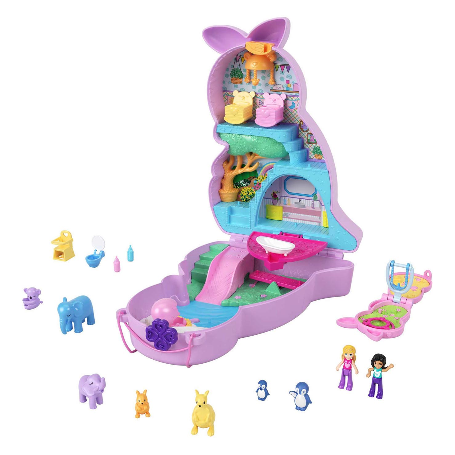 Polly Pocket Mama en Joey Kangoeroe Tas Speelset