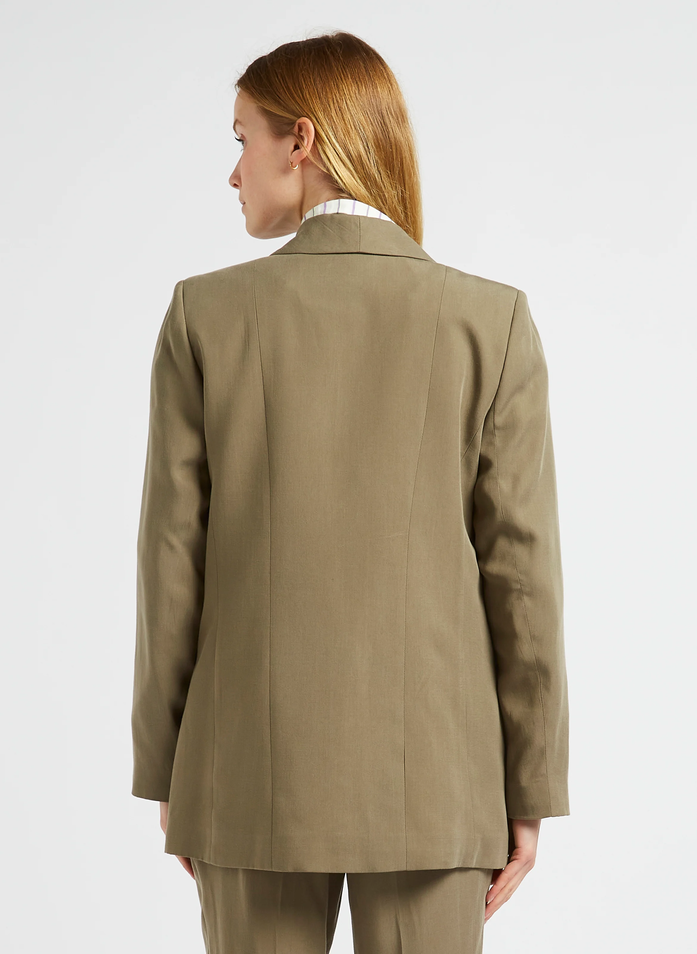 VICTOIRE - Veste de tailleur ajustée à col châle | Vert