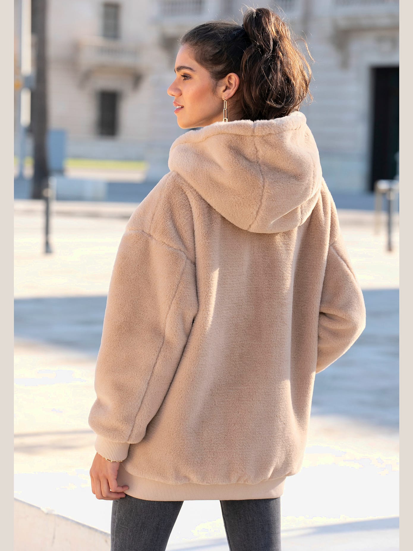 Veste réversible veste de mi-saison en peluche