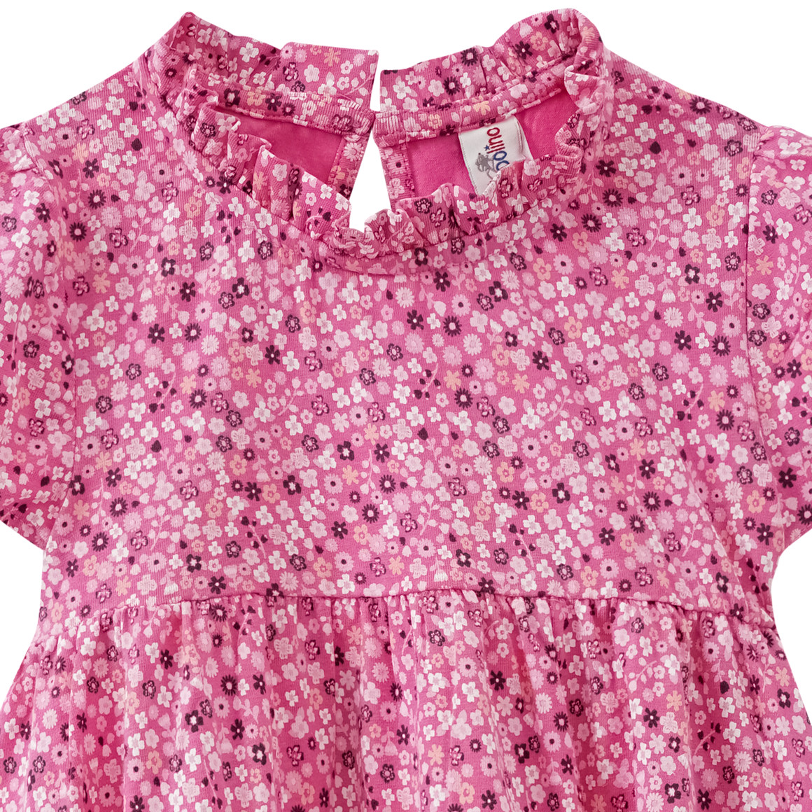 Topolino Mädchen Kleid im Millefleur-Dessin pink