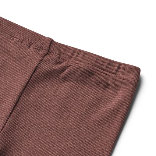 Wheat Maddy Rib Leggings, Eggplant, 122 cm